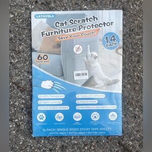 LATAVOLA TRANSPARENT CAT SCRATCH FURNITURE PROTECTOR 14 SHEETS NEW NIP